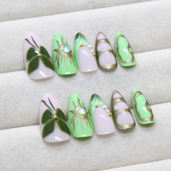 12 Sizes-24 Pcs Press On Nails Z973