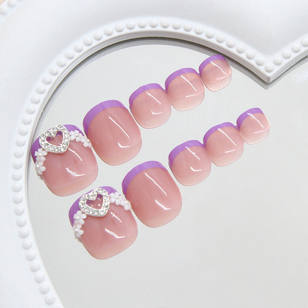 12 Sizes-24 Pcs Press On Nails F176