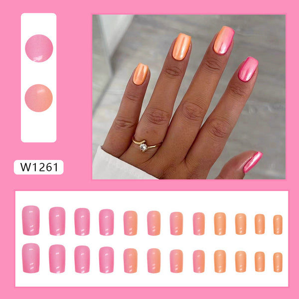 12 Sizes-24 Pcs Press On Nails W1261