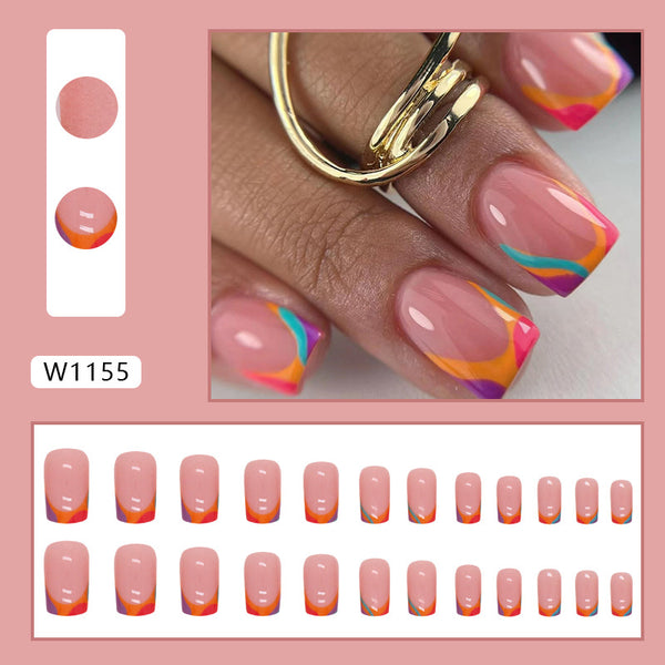 12 Sizes-24 Pcs Press On Nails W1155