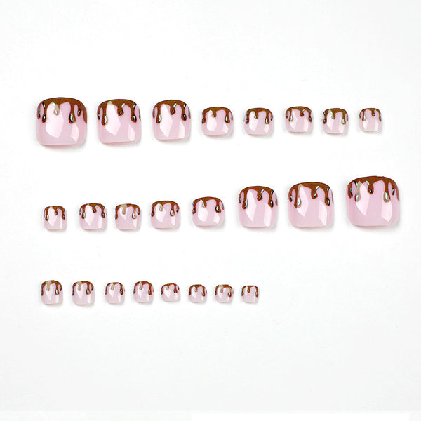 12 Sizes-24 Pcs Press On Nails JP1669