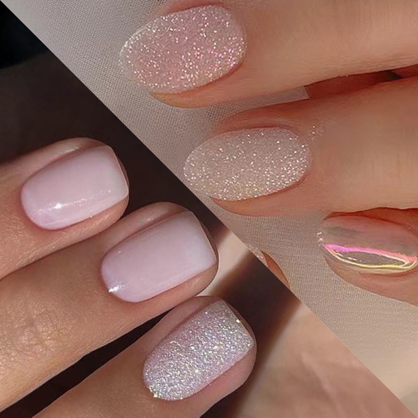 48 Pcs Press On Nails GlossyGlitter-2-48pcs