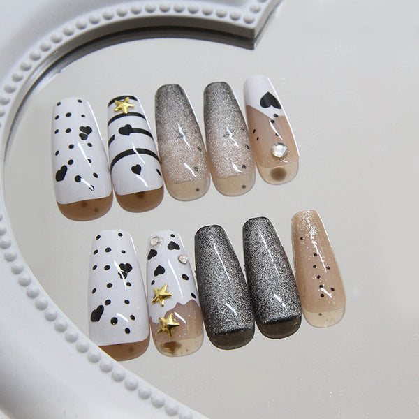 12 Sizes-24 Pcs Press On Nails Z921