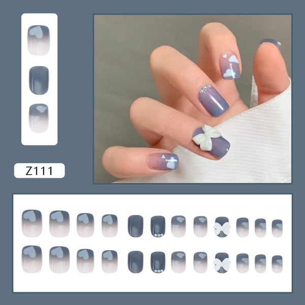12 Sizes-24 Pcs Press On Nails Z082
