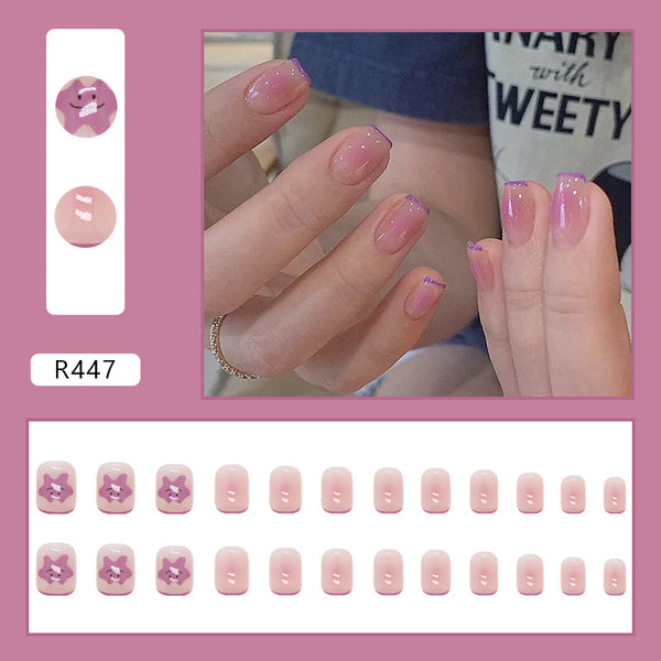 12 Sizes-24 Pcs Press On Nails R441