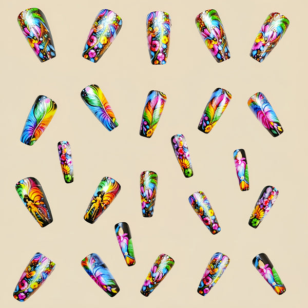12 Sizes-24 Pcs Press On Nails Y443