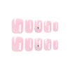 Glossy Medium Pink Square Press on Nails