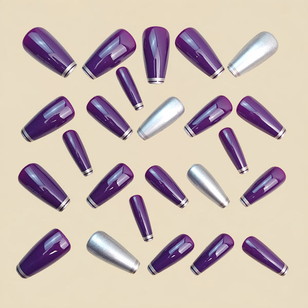 12 Sizes-24 Pcs Press On Nails Y1986