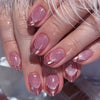 Almond Medium Oval Pink Press on Nails