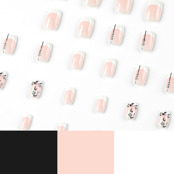 12 Sizes-24 Pcs Press On Nails JP2580