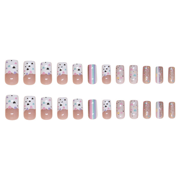 12 Sizes-24 Pcs Press On Nails W1692