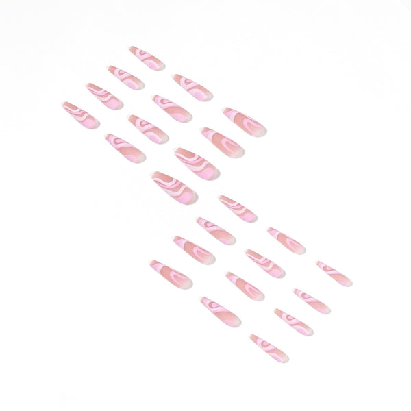 12 Sizes-24 Pcs Press On Nails JP1407