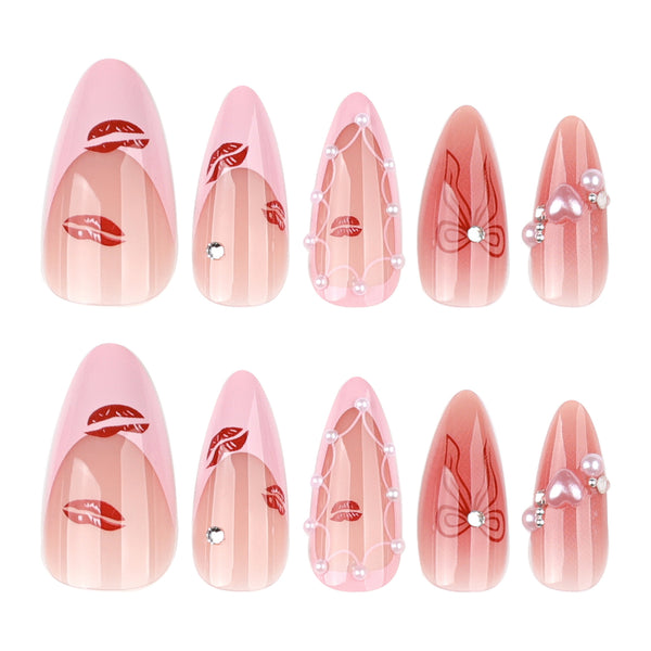 12 Sizes-24 Pcs Press On Nails JP3824