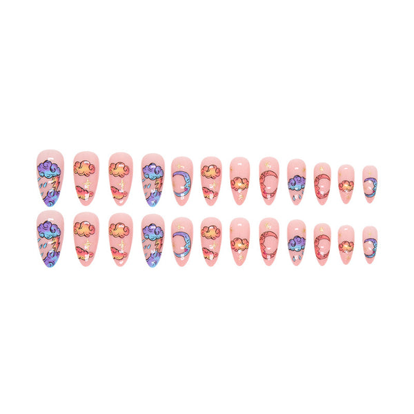 12 Sizes-24 Pcs Press On Nails W814