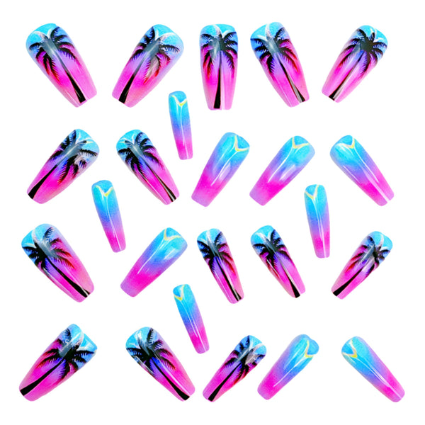 12 Sizes-24 Pcs Press On Nails Y935