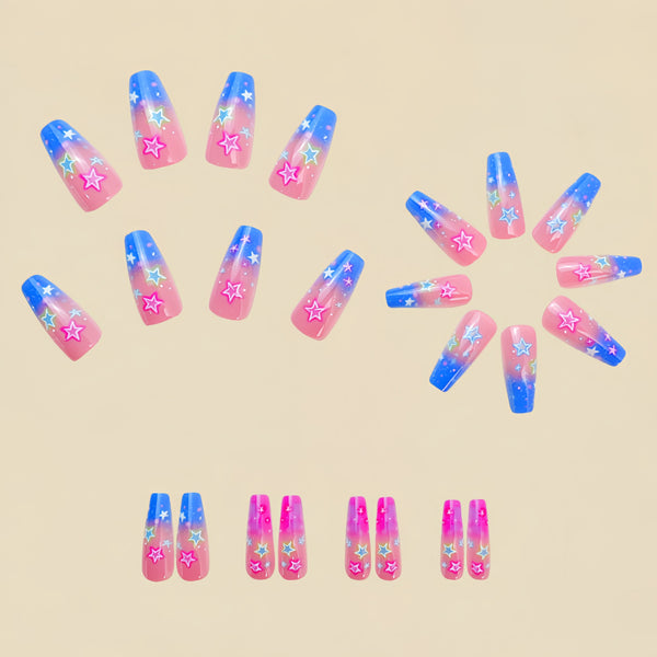 12 Sizes-24 Pcs Press On Nails Y648