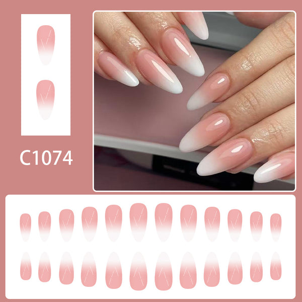 12 Sizes-24 Pcs Press On Nails C1061