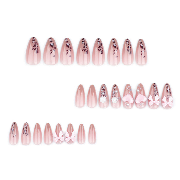 12 Sizes-24 Pcs Press On Nails JP3432