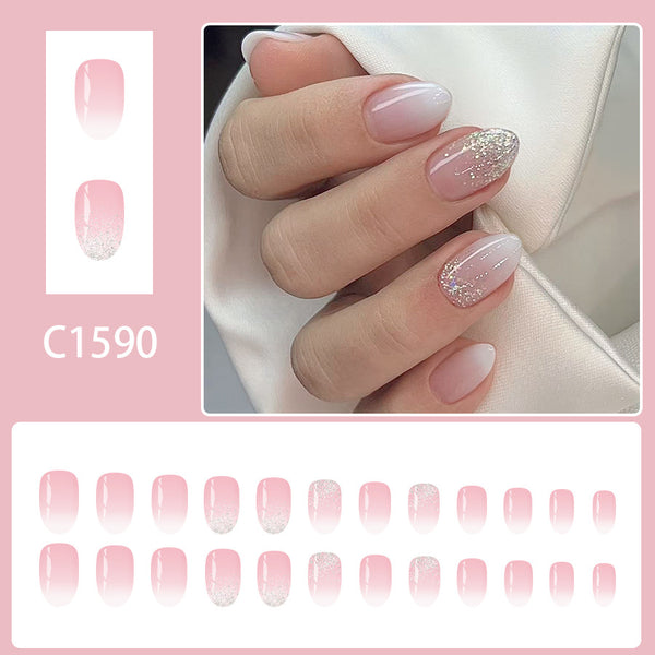 12 Sizes-24 Pcs Press On Nails C1590