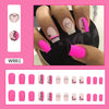 Medium Pink Square Press on Nails - W861