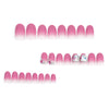 Almond Matte Medium Oval Pink Press on Nails