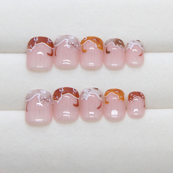 12 Sizes-24 Pcs Press On Nails R903