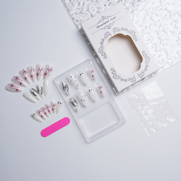12 Sizes-24 Pcs Press On Nails Hwn-2-24pcs