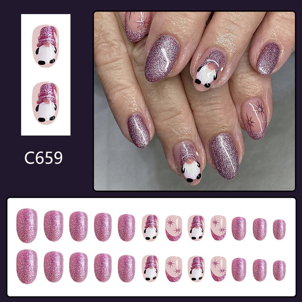 12 Sizes-24 Pcs Press On Nails C659