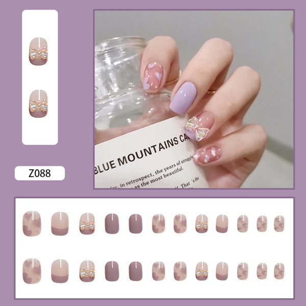 12 Sizes-24 Pcs Press On Nails Z088