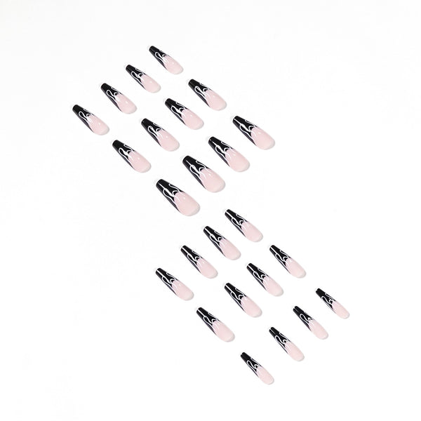 12 Sizes-24 Pcs Press On Nails JP1396