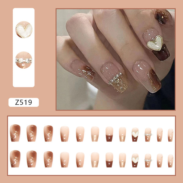 12 Sizes-24 Pcs Press On Nails Z519