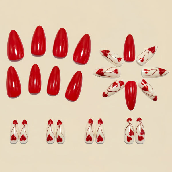 12 Sizes-24 Pcs Press On Nails Y1673