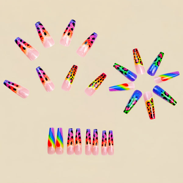12 Sizes-24 Pcs Press On Nails Y1375