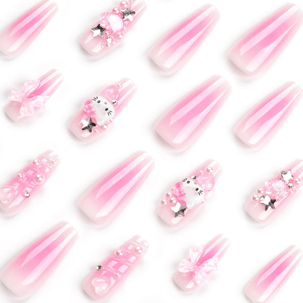 12 Sizes-24 Pcs Press On Nails JP2825