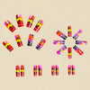 12 Sizes-24 Pcs Press On Nails Y424
