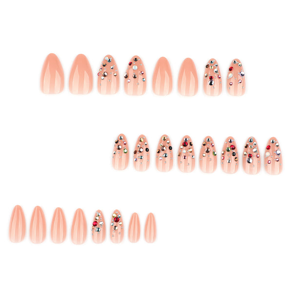 12 Sizes-24 Pcs Press On Nails JP4290