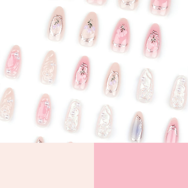 12 Sizes-24 Pcs Press On Nails JP3299