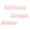 Almond Glossy Medium Pink Press on Nails - JP3122