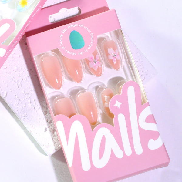 12 Sizes-24 Pcs Press On Nails JL0684