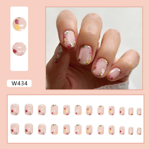 12 Sizes-24 Pcs Press On Nails W434
