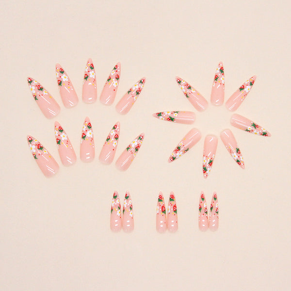 12 Sizes-24 Pcs Press On Nails W835