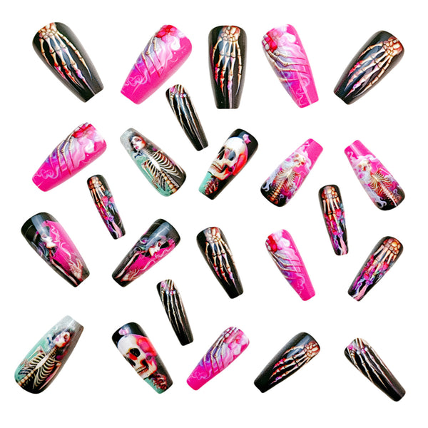12 Sizes-24 Pcs Press On Nails Y972