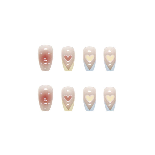 12 Sizes-24 Pcs Press On Nails R562