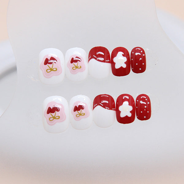 12 Sizes-24 Pcs Press On Nails K019