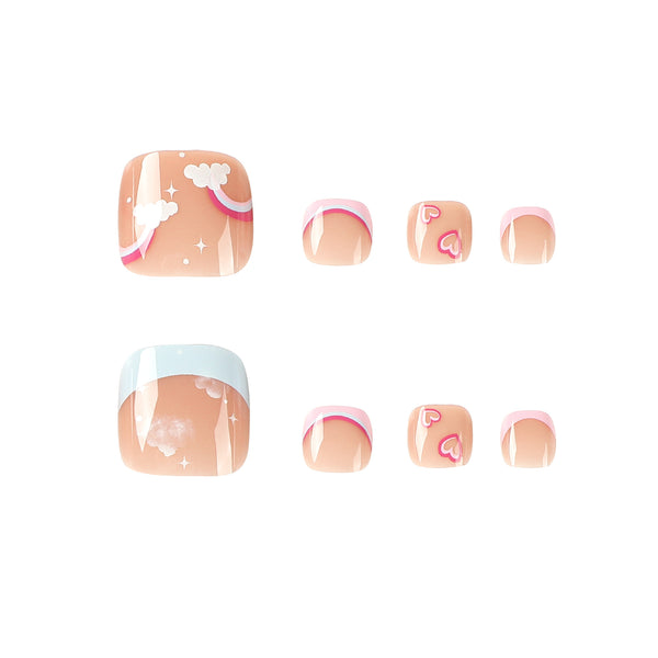 12 Sizes-24 Pcs Press On Nails JP2439