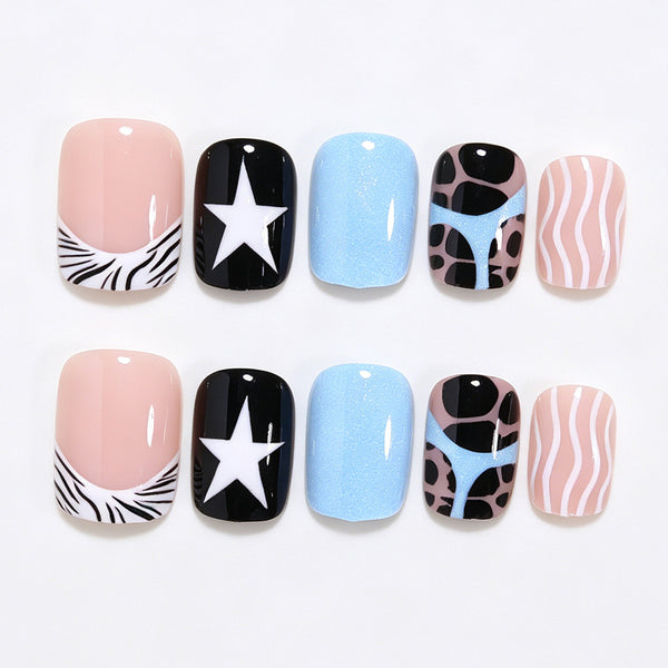 12 Sizes-24 Pcs Press On Nails W2526