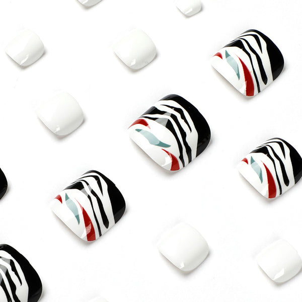12 Sizes-24 Pcs Press On Nails JP1667