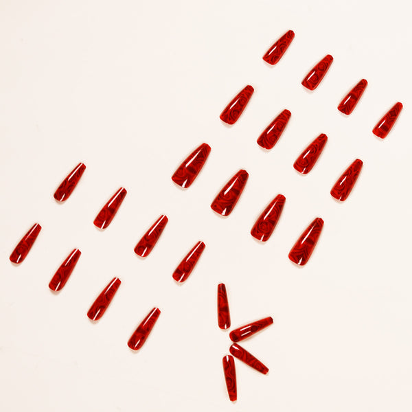 12 Sizes-24 Pcs Press On Nails JP1033