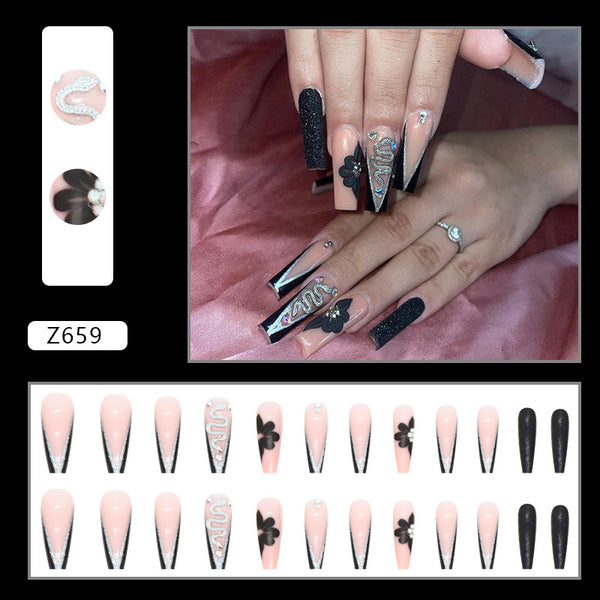 12 Sizes-24 Pcs Press On Nails Z659