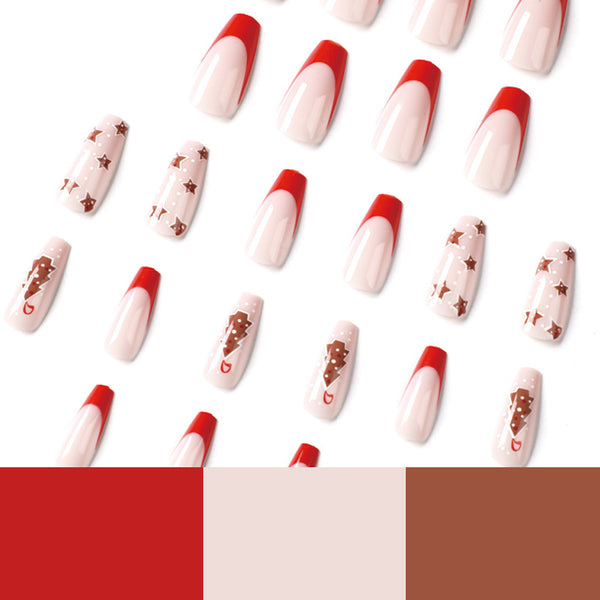 12 Sizes-24 Pcs Press On Nails JP1888